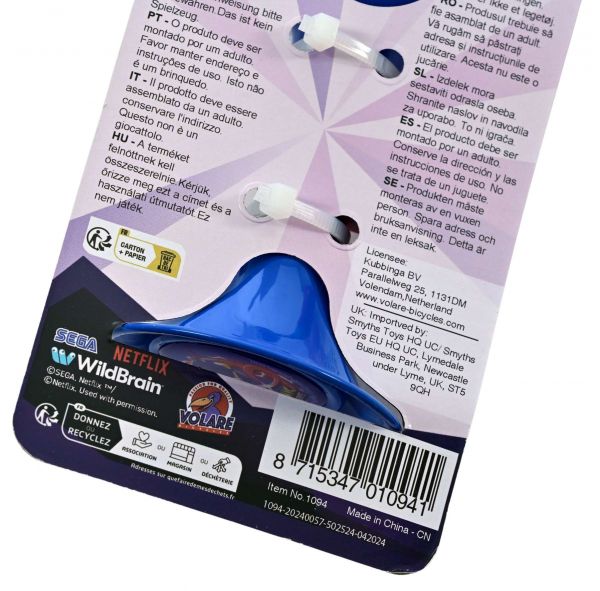 Sonic Prime Fietstoeter - Jongens - Rood Blauw Sonic Prime Fietstoeter - Jongens - Rood Blauw