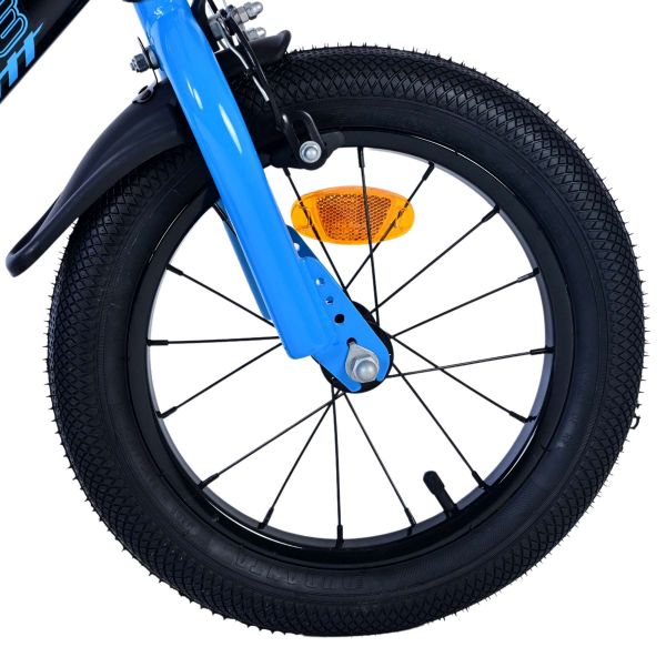 Volare Sportivo Kinderfiets - Jongens - 14 inch - Blauw Zwart - Twee Handremmen