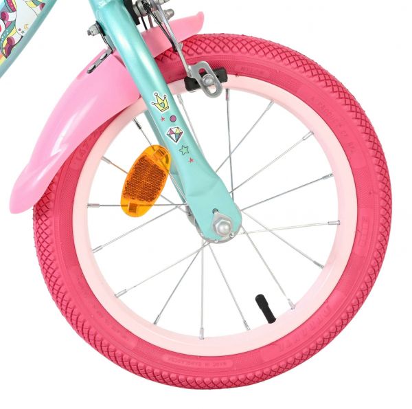 Volare Unicorn Kinderfiets - Meisjes - 14 inch - Groen