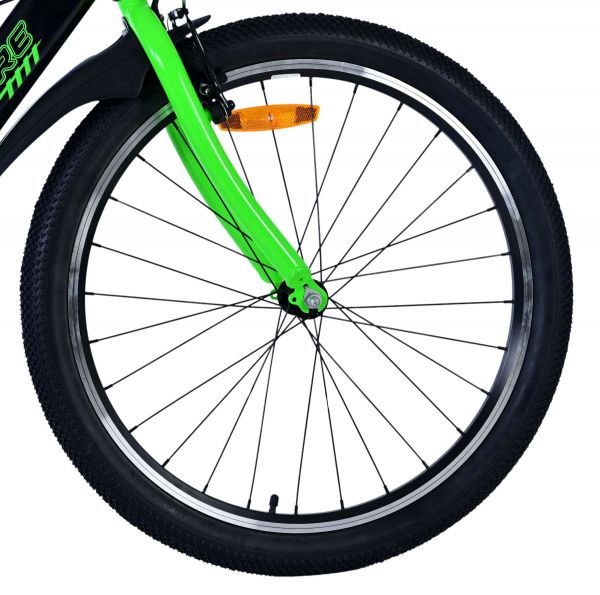 Volare Sportivo Kinderfiets - Jongens - 24 inch - Zwart Groen - Twee Handremmen
