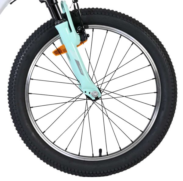 Volare Boost Kinderfiets - 20 inch - 7 Speed - Wit/Mintgroen
