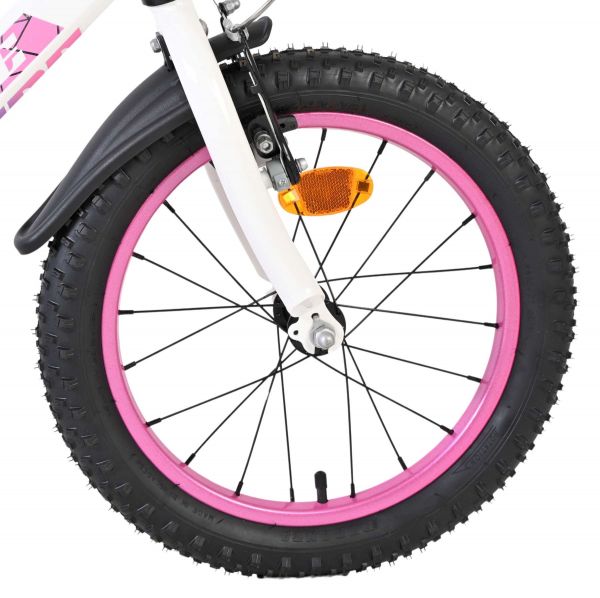 Volare Lily Kinderfiets - Meisjes - 16 inch - Wit Roze Paars