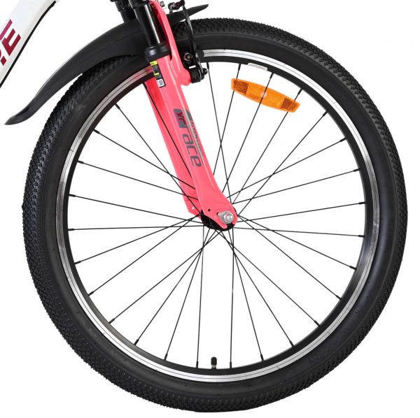 Volare XC Race Kinderfiets - 24 inch - Wit Roze - Shimano Nexus 3
