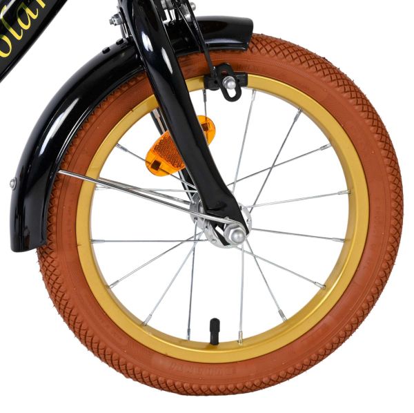 Volare Ashley Kinderfiets - Meisjes - 14 inch - Zwart - Twee Handremmen