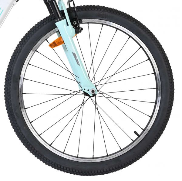 Volare Boost Kinderfiets - 24 inch - Wit/Mintgroen - 21 Speed
