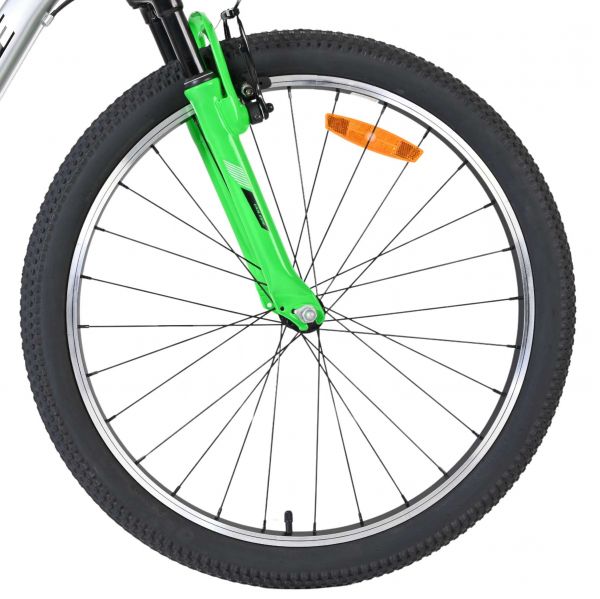 Volare Boost Kinderfiets - 24 inch - Zilver/Groen - 21 Speed