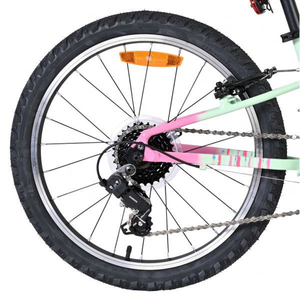 Volare Milano Kinderfiets - Meisjes - 20 inch - Mintgroen- 6-speed - Twee handremmen