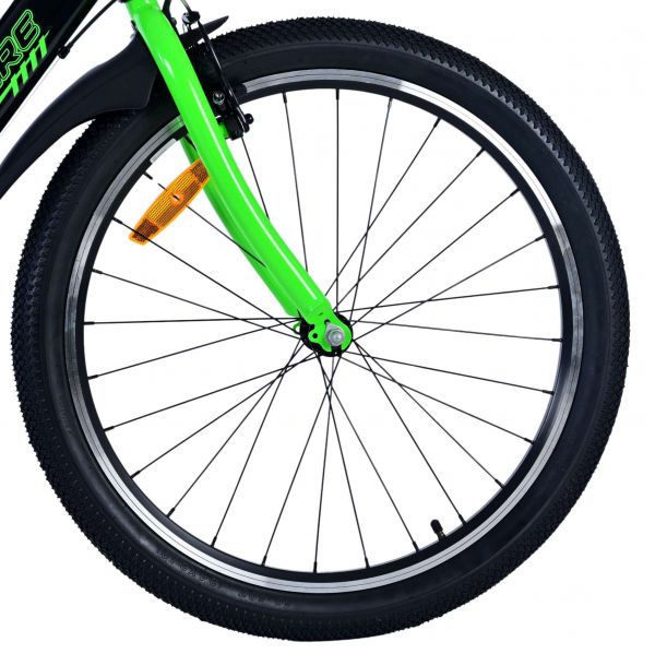 Volare Sportivo Kinderfiets - Jongens - 24 inch - 7 Speed - Zwart Groen