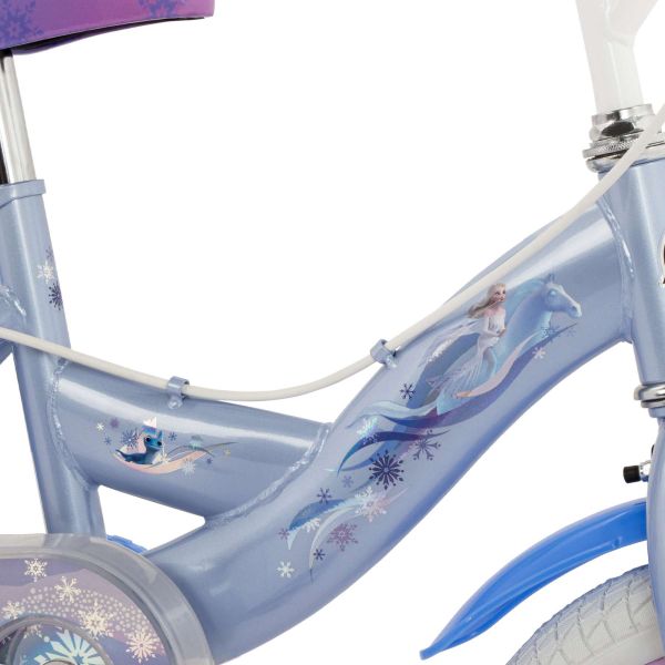 Disney Frozen 2 Kinderfiets - Meisjes - 14 inch - Blauw/Paars - Twee handremmen
