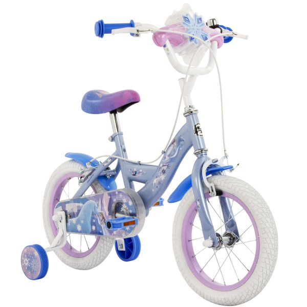 Disney Frozen 2 Kinderfiets - Meisjes - 14 inch - Blauw/Paars - Twee handremmen