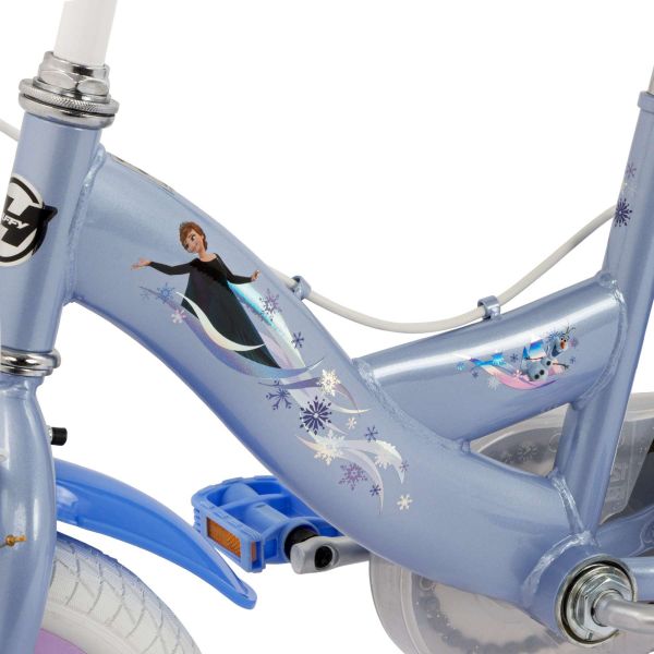 Disney Frozen 2 Kinderfiets - Meisjes - 14 inch - Blauw/Paars - Twee handremmen