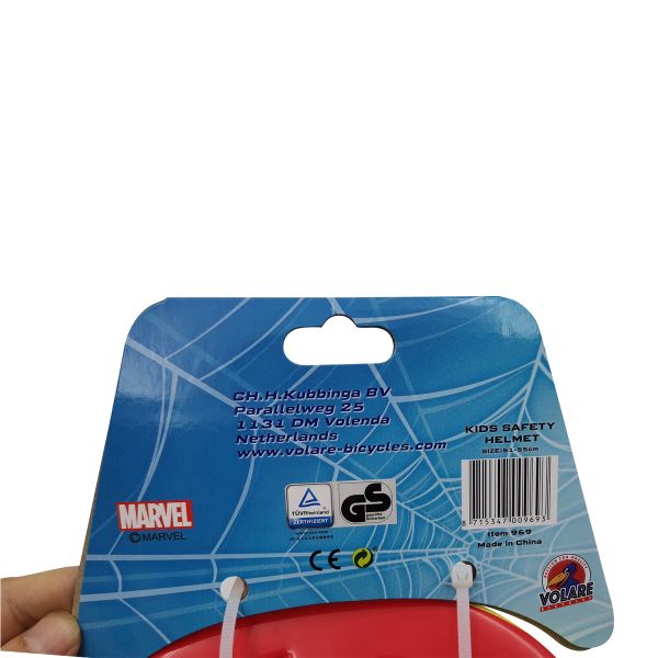 Marvel Spiderman Fietshelm - Blauw Rood - 51 - 55 cm