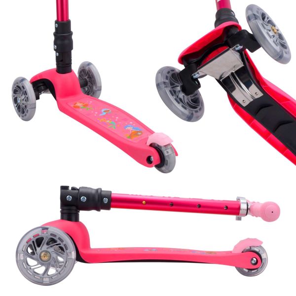 BOLDCUBE Teeny FOLD driewielstep - Zeemeermin Roze