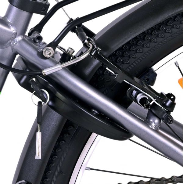 Volare Cross Kinderfiets - Jongens - 24 inch - Grijs - 21 versnellingen - Twee handremmen
