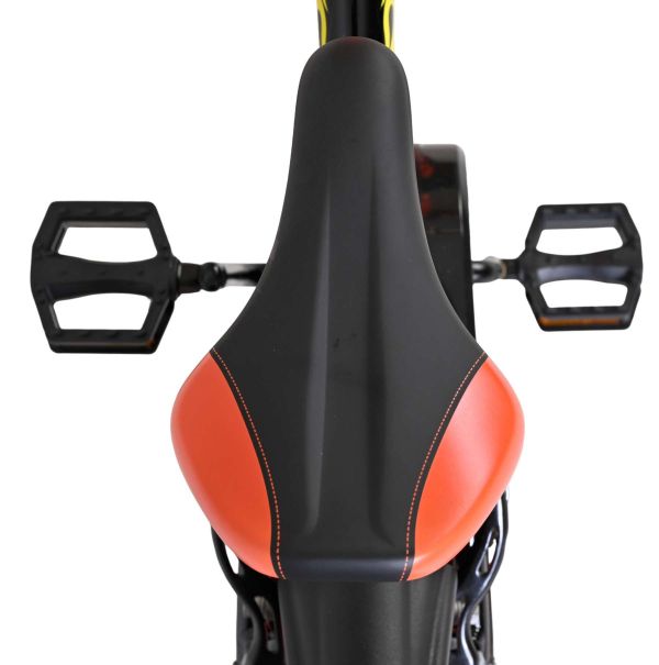 Volare Strike Kinderfiets - Jongens - 16 inch - Zwart Oranje - Twee Handremmen