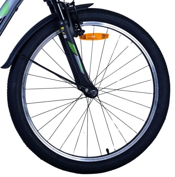 Volare Cross Kinderfiets - Jongens - 24 inch - donker Grijs- 3 versnellingen