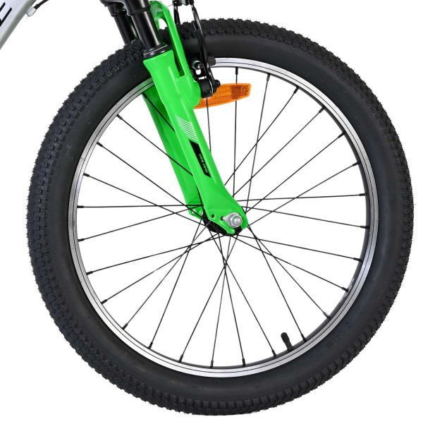 Volare Boost Kinderfiets - 20 inch - Zilver Groen - 7 versnellingen