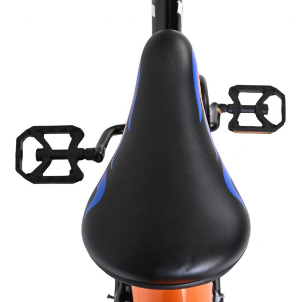 Hot Wheels Kinderfiets - Jongens - 16 inch - Zwart Oranje Blauw - Twee Handremmen