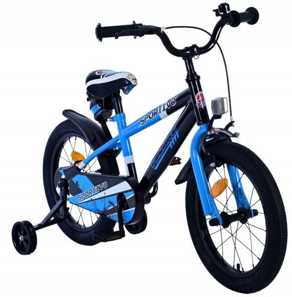 Volare Sportivo Kinderfiets - Jongens - 16 inch - Blauw Zwart