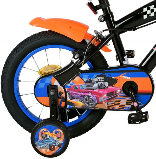 Hot Wheels Kinderfiets - Jongens - 14 inch - Zwart Oranje Blauw