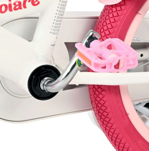 Volare Unicorn Kinderfiets - Meisjes - 14 inch - Wit - Twee Handremmen