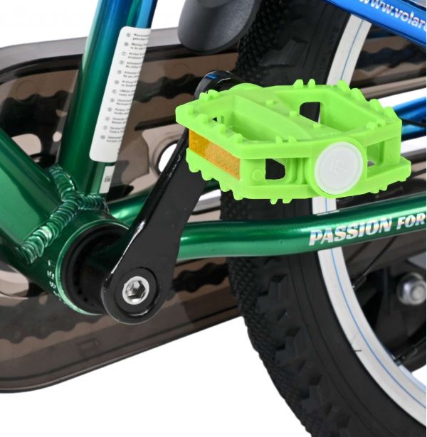 Volare Chrome Kinderfiets - Jongens - 16 inch - Blauw Groen - Twee Handremmen