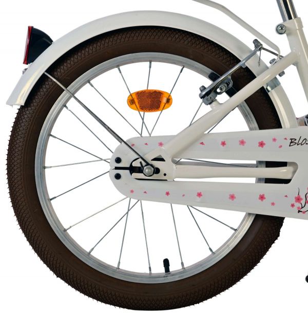 Volare Blossom Kinderfiets - Meisjes - 18 inch - Wit - Twee handremmen