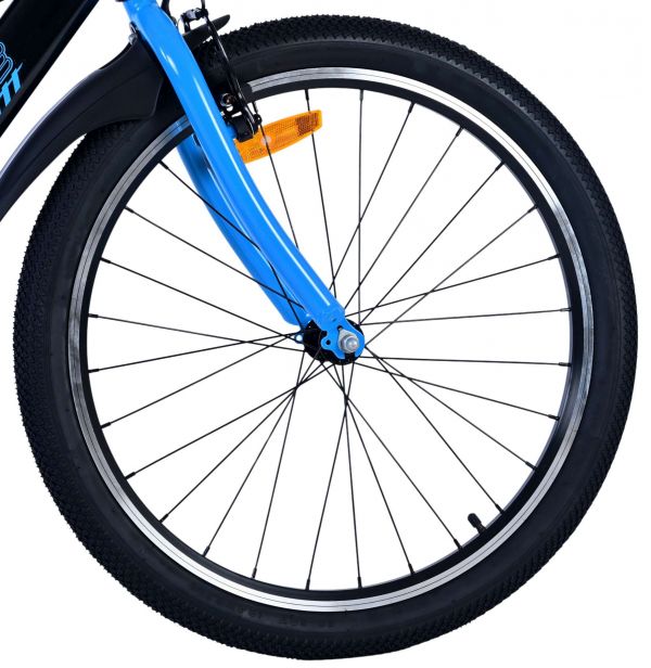 Volare Sportivo Kinderfiets - Jongens - 24 inch - Zwart Blauw - Twee Handremmen