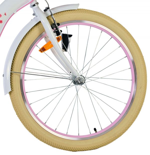 Volare Blossom Kinderfiets - Meisjes - 24 inch - Wit - Twee handremmen
