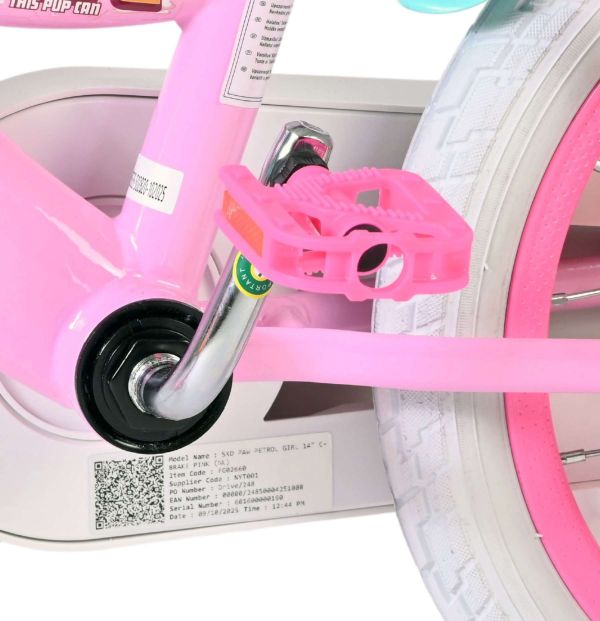 Paw Patrol Kinderfiets - Meisjes - 14 inch - Roze