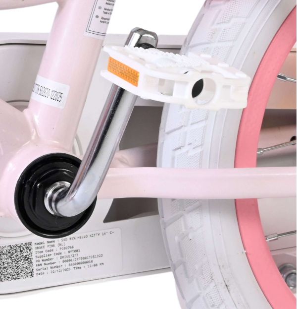 Hello Kitty Kinderfiets - Meisjes - 14 inch - Roze