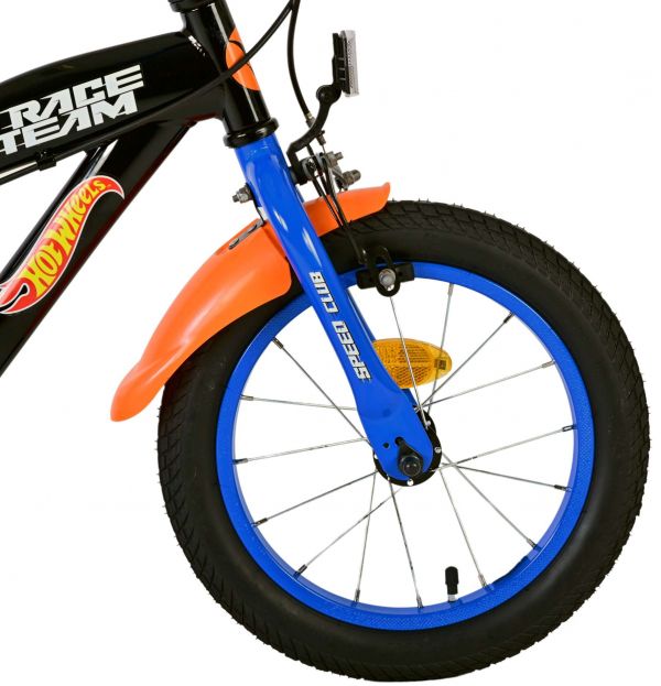 Hot Wheels Kinderfiets - Jongens - 14 inch - Zwart Oranje Blauw