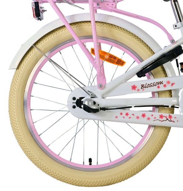 Volare Blossom Kinderfiets - Meisjes - 20 inch - Wit - Nexus 3 versnellingen