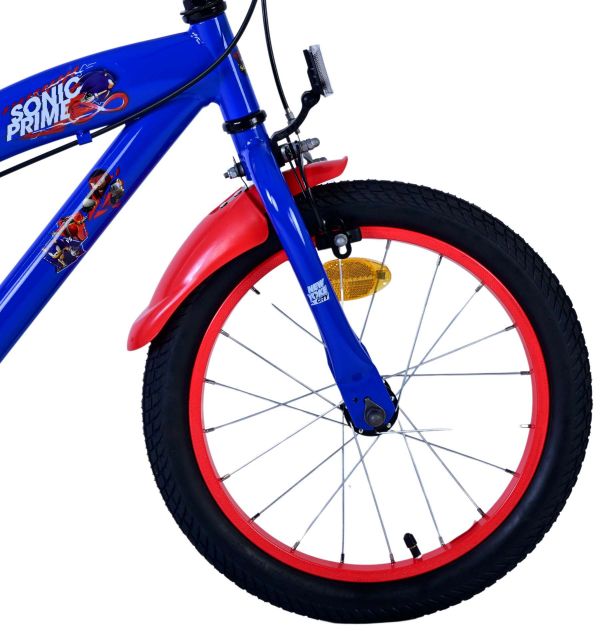 Turbo Crew Kinderfiets - Jongens - 16 inch - Blauw Rood - Twee handremmen