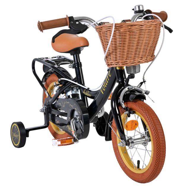 Volare Ashley Kinderfiets - Meisjes - 12 inch - Zwart - Twee handremmen
