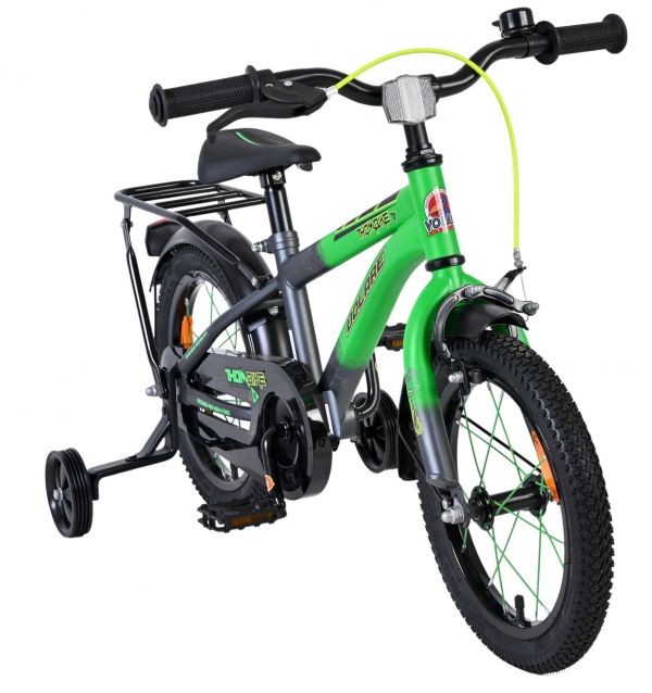 Volare Thombike Kinderfiets - Jongens - 14 inch - Groen/Grijs