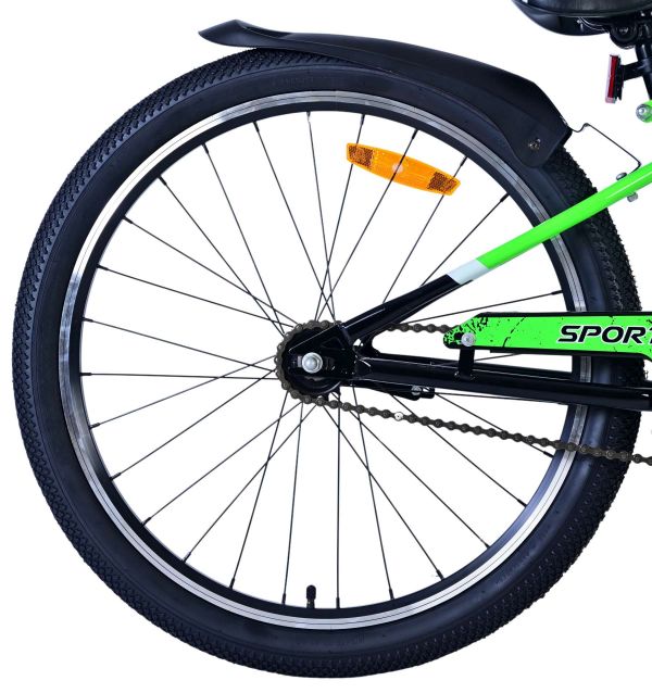 Volare Sportivo Kinderfiets - Jongens - 24 inch - Zwart Groen
