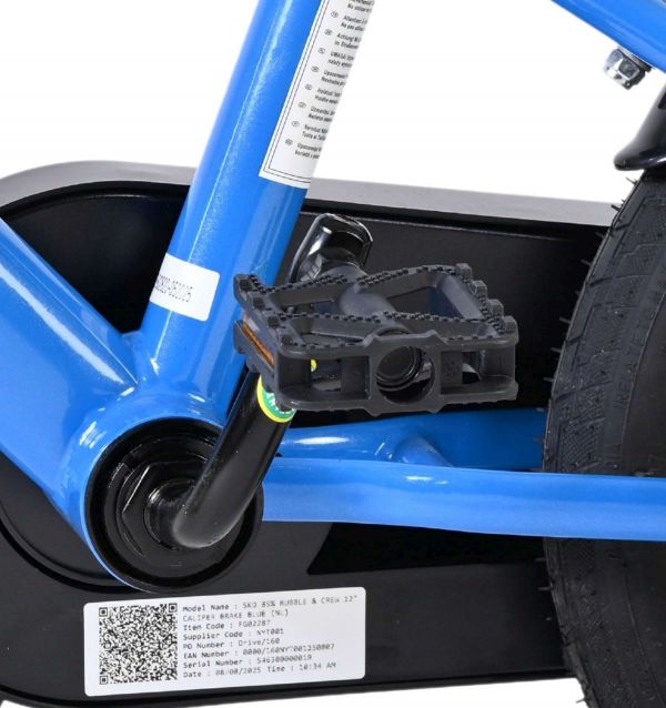 Paw Patrol -Rubble & Crew - Kinderfiets - Jongens - 12 inch - Blauw - Twee handremmen