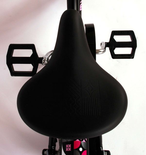 Volare Miracle Kinderfiets - Meisjes - 14 inch - Mat Zwart - Prime Collection