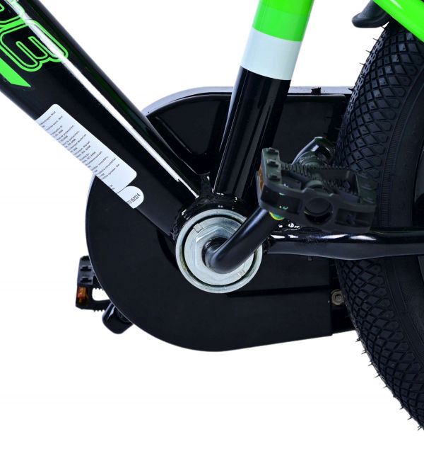 Volare Sportivo Kinderfiets - Jongens - 14 inch - Groen Zwart - Twee Handremmen