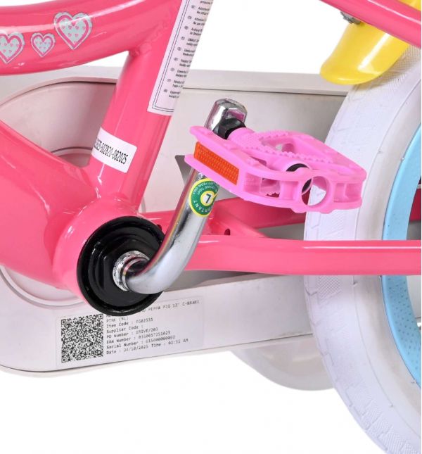 Peppa Kinderfiets - Meisjes - 12 inch - Roze