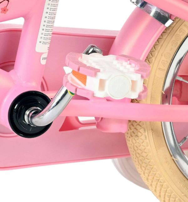 Volare Blossom Kinderfiets - Meisjes - 12 inch - Roze - Twee handremmen