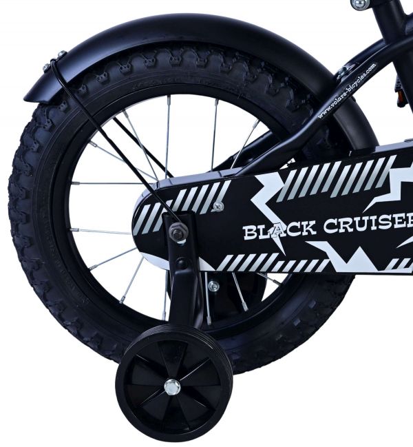 Volare Black Cruiser Kinderfiets - Jongens - 14 inch - Zwart - 95% afgemonteerd