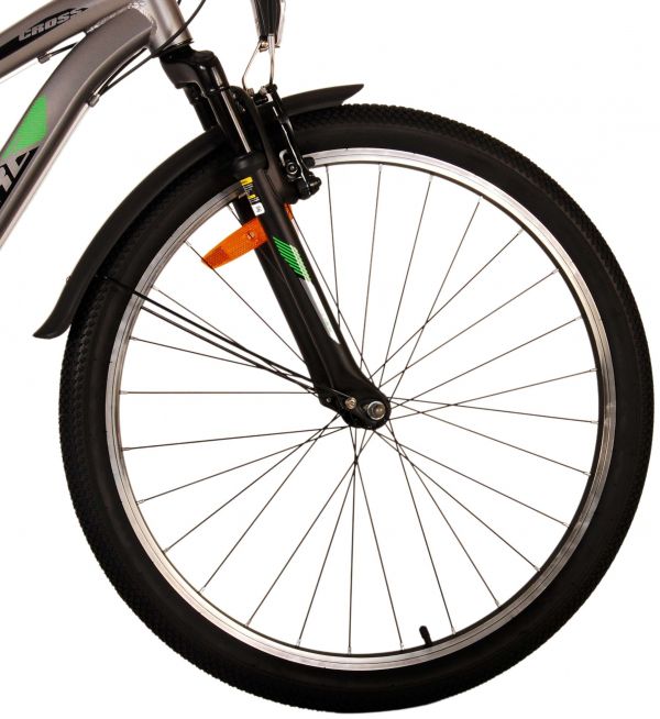 Volare Cross Kinderfiets - Jongens - 26 inch - Grijs - 21 versnellingen - Twee handremmen