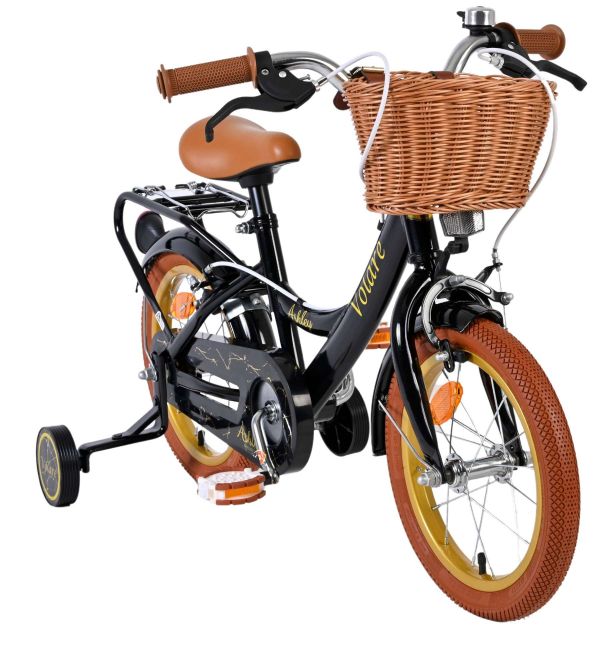 Volare Ashley Kinderfiets - Meisjes - 14 inch - Zwart - Twee Handremmen