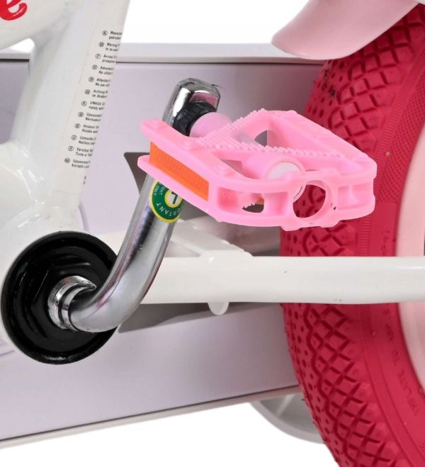 Volare Unicorn Kinderfiets - Meisjes - 12 inch - Wit - Twee handremmen