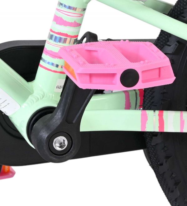 Volare Milano Kinderfiets - Meisjes - 14 inch - Mintgroen - Twee handremmen