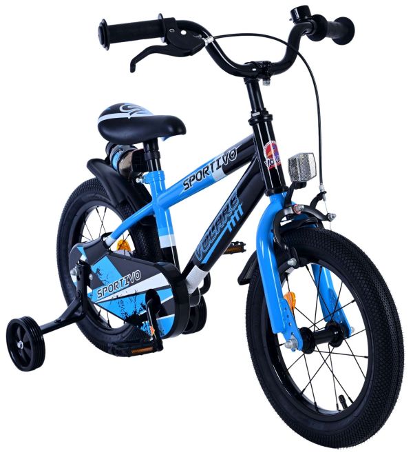 Volare Sportivo Kinderfiets - Jongens - 14 inch - Blauw Zwart