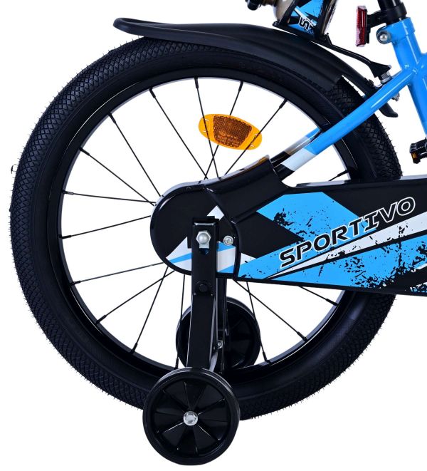 Volare Sportivo Kinderfiets - Jongens - 18 inch - Blauw Zwart