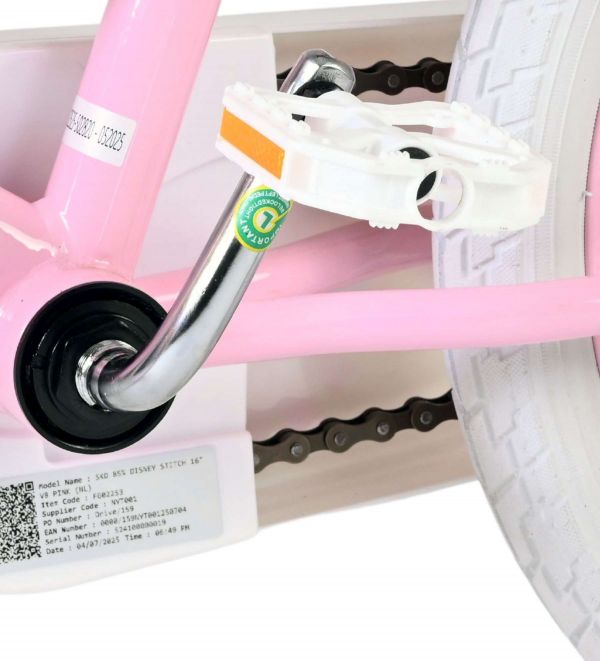 Disney Stitch Kinderfiets - Meisjes - 16 inch - Roze - Twee handremmen Disney Stitch Kinderfiets - Meisjes - 16 inch - Roze - Twee handremmen